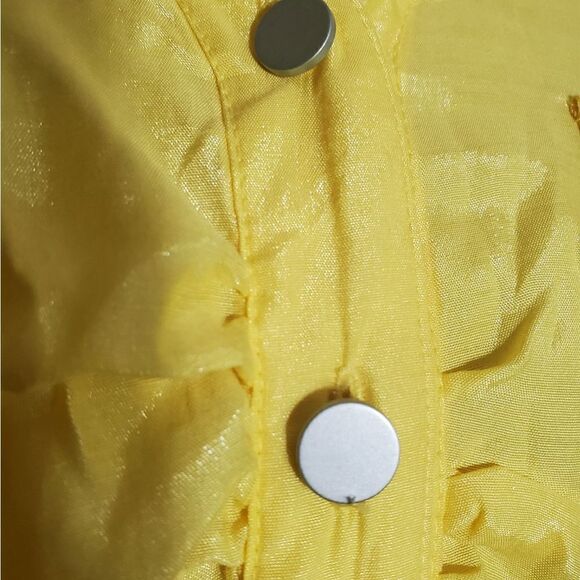 Ashley Stewart Yellow Button Down Rouched Top Size 18W - Picture 10 of 12